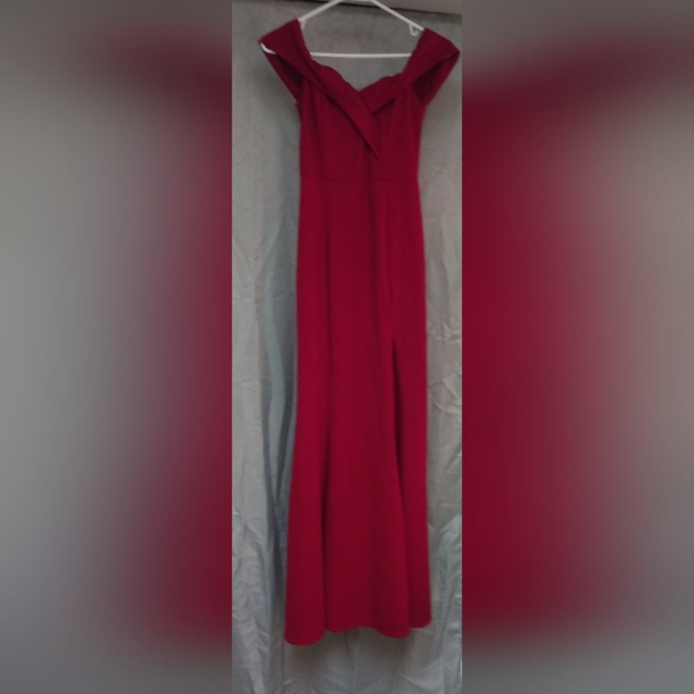 Shein off the shoulders prom dress